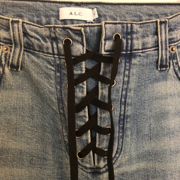 A.L.C. Yoko Lace Up Tie Front Jeans - Picture 5 of 5